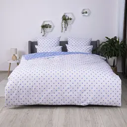 Комплект постільної білизни ТЕП Light Blue Dots ранфорс 70x70 полуторний - мініатюра 2