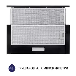 Витяжка телескопічна Minola HTLS 6734 BL 1100 LED GLASS - мініатюра 3