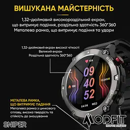 Годинник наручний чоловічий Sniper Black-Silver 36 мм. Modfit acs0029713 - мініатюра 6