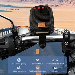 Портативна Bluetooth колонка-радіо з велокріпленням чорна TG392 5W - мініатюра 3