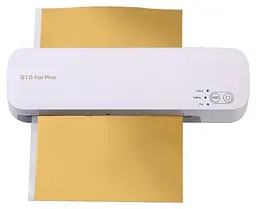 Ламінатор A4, D&A Vision G10 Foil Plus, White, 125 мкм, фольгування, холодне ламінування, регулювання температури, стартовий набір витратних матеріалів, 360 x 112 x 65 мм, 1.1 кг - мініатюра 2