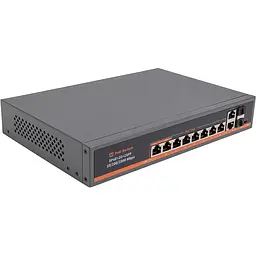 Комутатор PoE 8x Gigabit PoE+2x Gigabit UPLINK+2x SFP, 120 Вт