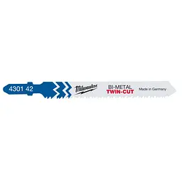 Полотна для лобзиків T123XF Bi-Metal TWIN CUT MILWAUKEE, 91х2,5/1,8 мм, (5шт), (універсальні) - мініатюра 3