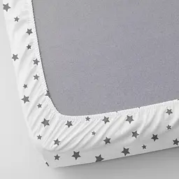 Набір простирадло на резинці Cosas Beige Star 60х120х12 см (SetSheet_Beige_StarGrey_120x60) - мініатюра 8