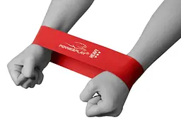 Резинка для фітнесу PowerPlay 4114 Mini Power Band 1.2 мм Heavy Червона (11 кг) (PP_4114_Red_Heavy) - мініатюра 4