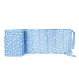 Бортики в дитяче ліжечко 30x120 BLUE STARFALL, блакитний (WeltBed_StarFall_LightBlue_30x120)