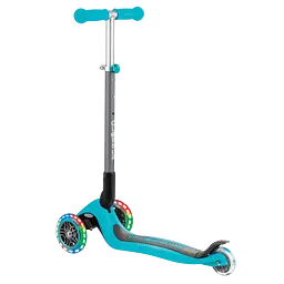 Самокат Globber Primo foldable lights, колеса з підсвічуванням, бірюзовий (432-105-2) - мініатюра 2