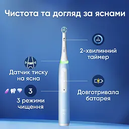 Електрична зубна щітка Oral-B iO Серія 3 блакитна - мініатюра 3