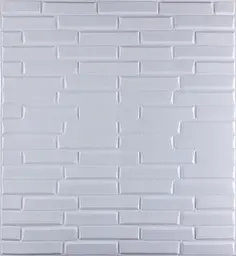 Самоклеюча декоративна 3D панель 3D Loft біла кладка 700x770x6мм