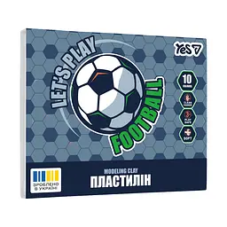 Пластилін YES, 10 кольорів, 200 г., Football, (540713)