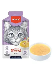 Беззерновой рідкий корм Wanpy Meat Broths Duck - суп з качкою для котів, пауч 50г
