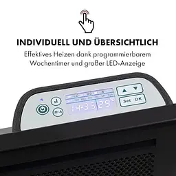 Обігрівач Klarstein Hot Spot Slimcurve Double Wave чорний (10035060)  - мініатюра 3