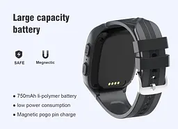 Дитячий смарт годинник Lemfo LT-31 Max з GPS трекером, камерою та функцією прослуховуванням Розумний smart watch для дітей Чорний - мініатюра 5