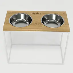 Hollky Base XL40 — миски на підставці для великих собак (2 × 1,8 л, висота 40 см) - мініатюра 3
