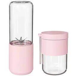 Портативний блендер/соковитискач N8 400+300ml 60W 1500mAh Pink