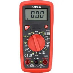 Мультиметр Yato з LCD-дисплеєм і провідниковими контактами (YT-73081)