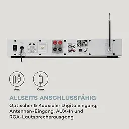 Підсилювач ресивер Auna HiFi CD Silver Star (10036446) - мініатюра 8