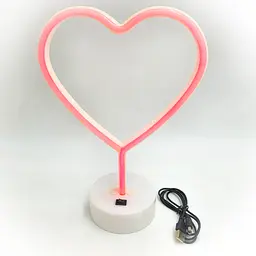Неоновий світильник нічник лампа настільна декоративна Neon Decoration Lamp Серце червоне