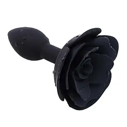 Силіконова анальна пробка 'Rose' від SILICON 11 см Чорний K0633-2
