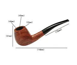 Люлька для куріння Muxiang Rosewood without filter 210-3BH-07 (emb-1087) - мініатюра 4