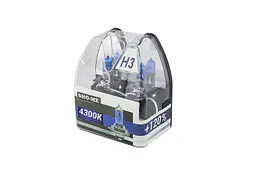 Комплект галогенових ламп Sho-Me H3 4300K +120 (2 шт) - мініатюра 3