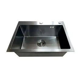 Кухонна мийка з нержавіючої сталі Mixxus MH5843 Micro Decor Black MI8219, Чорний матовий - мініатюра 5