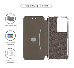Чехол-книжка для OPPO A5 4G/A5 5G/A5m 4G, G-Case, синий, кожаный чехол-книжка из экокожи (PU) и TPU, с магнитом, с подставкой и вместительным кардхолдером, противоударный, защита всего корпуса, ArmorStandart (ARM87340) - мініатюра 3