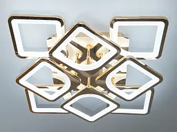 Смарт-люстра LED Diasha S8060/4+4G 115W, 6325 лм, золота, для вітальні, спальні, кухні - мініатюра 2