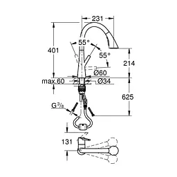 Змішувач для кухні Grohe Zebra 32294DC2, Никель - мініатюра 5