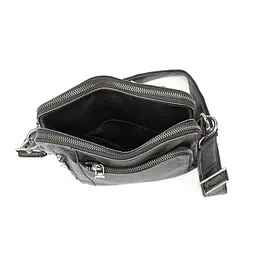 Месенджер класичний чорий в гладкій шкірі Tiding Bag 8009A чорний - мініатюра 7