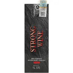 Вино Strong Wine Південне червоне ординарне міцне 17.5% 1 л - мініатюра 5