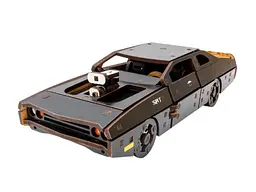 Дерев'яний 3D конструктор Fast Furious, Puzzleоk (Puz-62519), 125 дет. (чорна) - мініатюра 4