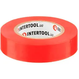 Стрічка електроізоляційна Intertool ізолента 15 м x 17 x 0.15 мм червона в упаковці 10 шт.