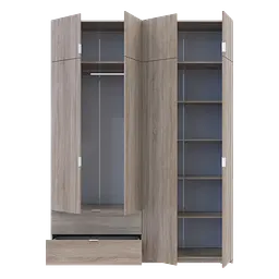 Розпашна Шафа для одягу Doros Лукас Дуб Сонома 180х50х240 (80737731) - мініатюра 5