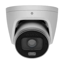 IP-відеокамера 8Mp Ajax TurretCam HLVF (8 Mp) White f=2.8-12mm, ІЧ+LED-підсвічування, з мікрофоном (26-00713) - мініатюра 1
