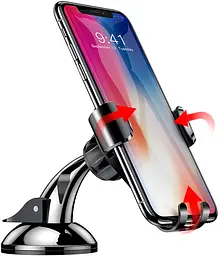Автотримач Baseus Osculum Type Gravity Car Mount Black - мініатюра 3