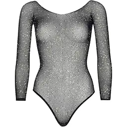 Боді Leg Avenue Crystalized fishnet Bodysuit Black One Size - мініатюра 5