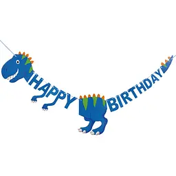 Гірлянда Динозавр Happy Birthday універсальний, синій