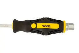 Викрутка ударна шліцева плоска Mastertool SL5 x 75мм HEX 49-6575 - мініатюра 4