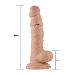 Фалоімітатор LoveToy Real Extreme 19 см тілесний - мініатюра 4