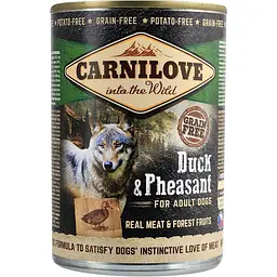 Вологий корм Carnilove Duck & Pheasant для собак качка та фазан 400 г