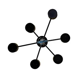 Світильник стельовий люстра ETRON Axis GX53 7x15Вт чорний 1-EFP-2202 - мініатюра 4