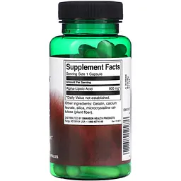 Альфа-ліпоєва кислота Swanson Alpha Lipoic Acide 600 мг 60 капсул (100-58-6763343-20) - мініатюра 2