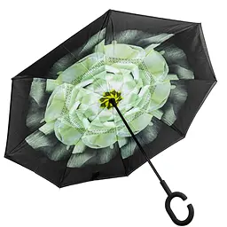 Жіноча парасолька-палиця Art Rain 108 см зелена - мініатюра 3