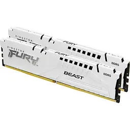 Модуль пам'яті Kingston Fury DDR5 32GB (2x16) 5200MHz Beast White XMP (KF552C40BWK2-32) - мініатюра 2