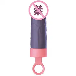 Вібратор CuteVibe Teddy Pink Black Dildo – Реалістичний під виглядом морозива - мініатюра 2
