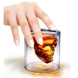 Склянка для віскі череп skull glass - мініатюра 2