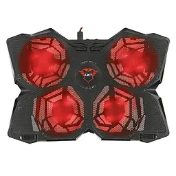 Підставка для ноутбука Trust GXT278 Yozu Cooling Red LED 17.3" Black (20817_TRUST) - мініатюра 2