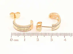 Сережки Xuping пусети позолота 18K "Дуги з доріжками кристалів" 288573 - мініатюра 2
