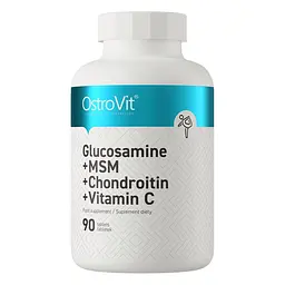 Хондропротектор Glucosamine+MSM+Chondroitin+Vitamin C, 90 таблеток OstroVit vit0004197